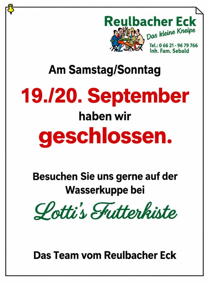 Reulbacher Eck - Die kleine Kneipe